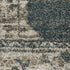 8' Blue And Beige Oriental Runner Rug